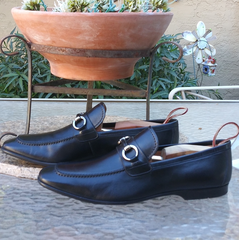 🆕 !!!!SOLD!!!! Magnanni Black Horsebit Loafers - Picture 4 of 9